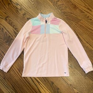 Vineyard Vines Pink Quarter-Zip Pullover